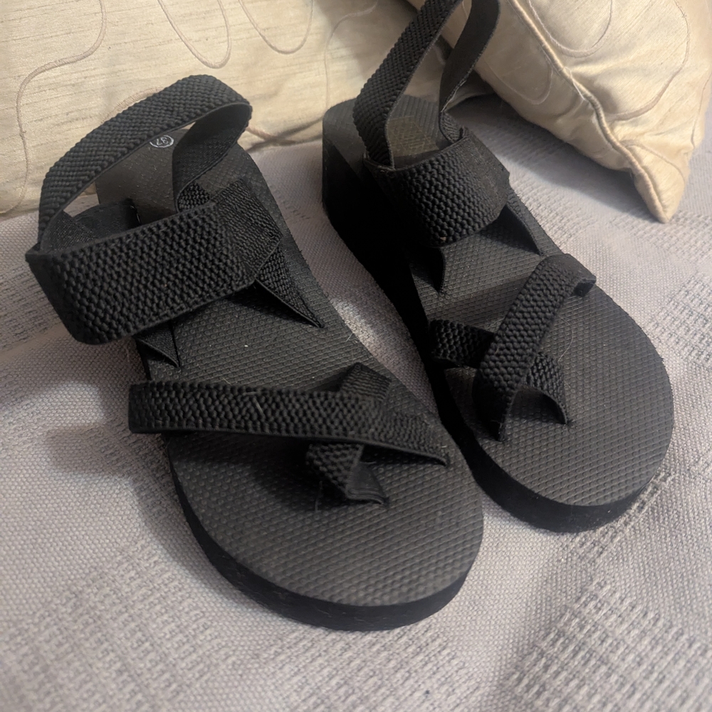 Black Strappy Sandals